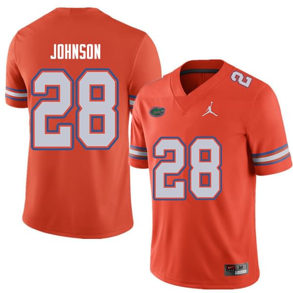 Men's NCAA Florida Gators Kylan Johnson #28 Stitched Authentic Jordan Brand Orange College Football Jersey KPN7465IK